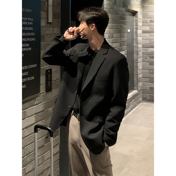 ANYOU 남성용 데일리 캐주얼 정장 자켓 슬림 핏 정장셋업 ANYOU 남성용 데일리 캐주얼 정장 자켓 슬림 핏 정장셋업