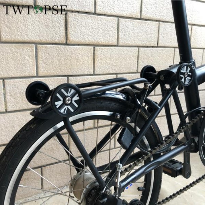 TWTOPSE Bike British Flag Easy Wheel For Brompton 접이식 자전거 티타늄 볼트 Easywheel CNC AL7075 3SIXTY PIKES P 20230415