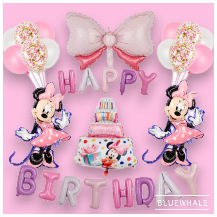 (국내배송 당일출고) 미키미니 마우스 생일 파티 풍선세트 디즈니 대형풍선 파티용품 이벤트풍선