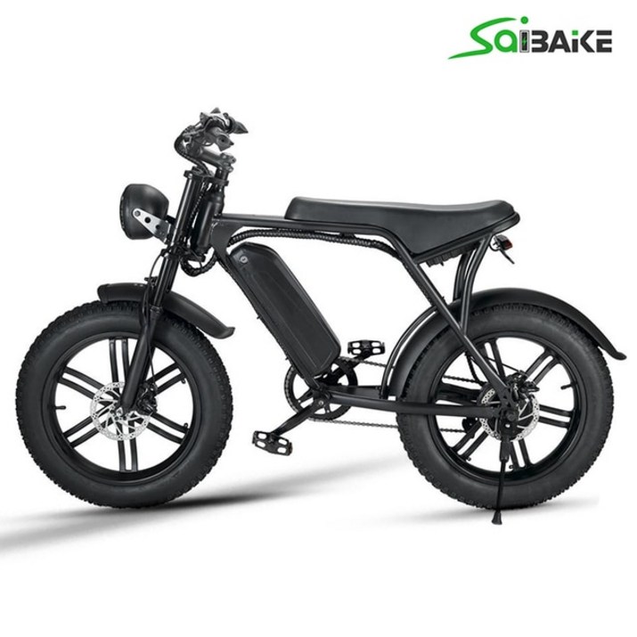 출퇴근 배달용 가성비 전기 자전거20 인치 지방 Ebike 48V 750W 허브 모터 슈퍼 파워 전기 복고풍 디자인 7, 02 48V 15Ah 1000W Black