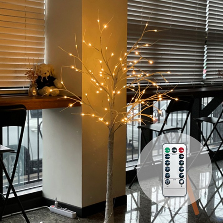 소소 LED 자작나무 무드등 트리 화이트 대형 특대형 150cm 180cm, 화이트, 1개 7665623629