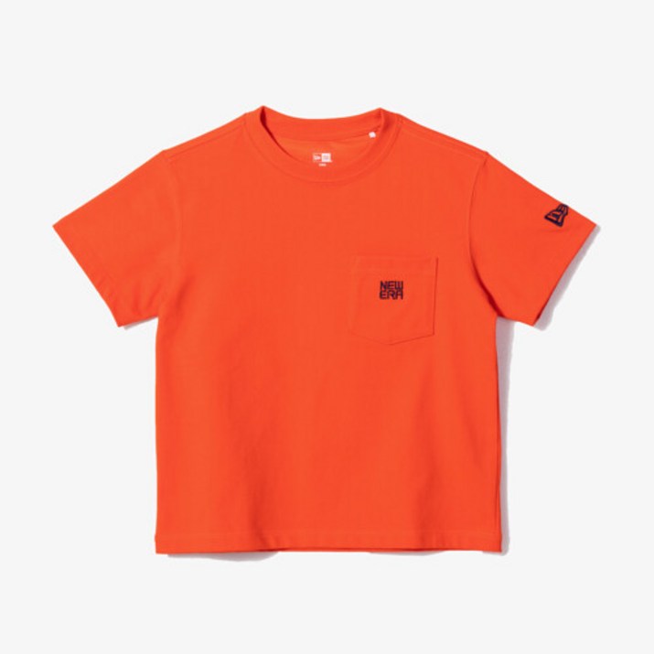 [뉴에라 키즈] 13587063 그라미치 빅 로고 포켓 티셔츠 오렌지 아동티셔츠