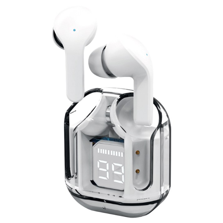 airtoear 투명 블루투스 이어폰 V5.3, GSTWCL11IZ, 화이트  투명