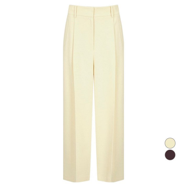 나이스클랍 여성용 와이드 턱 팬츠