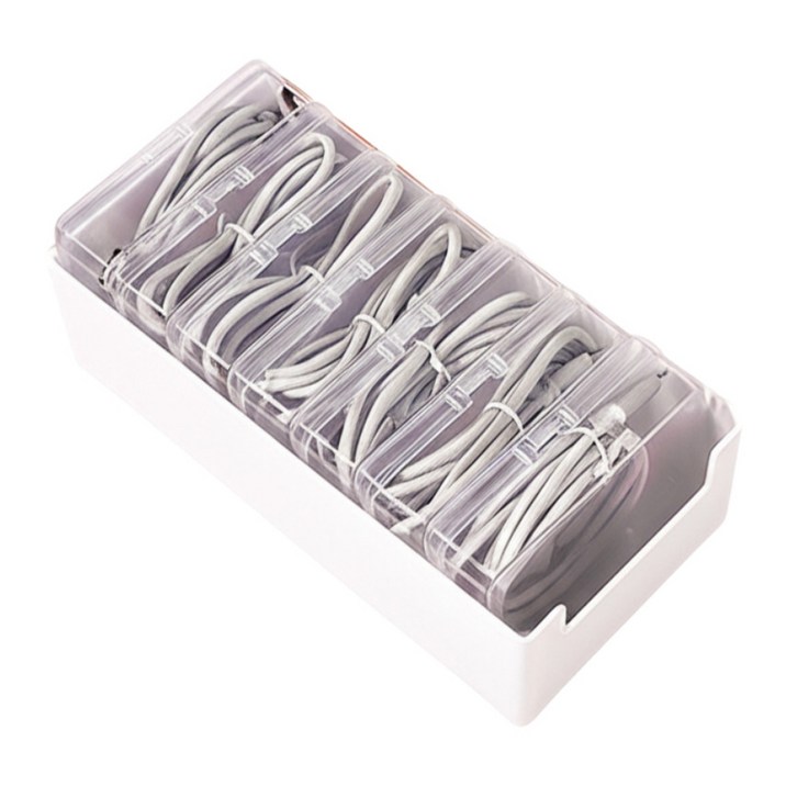 다오미 다용도 케이블 선 개별 정리함 수납함, 혼합색상, 1세트