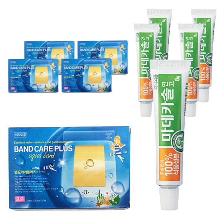 동국제약 마데카솔 8g + 밴드케어 방수 밴드 10p 세트