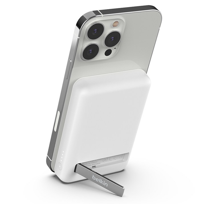 벨킨 5000mAh 맥세이프 마그네틱 무선 충전 보조배터리  스탠드