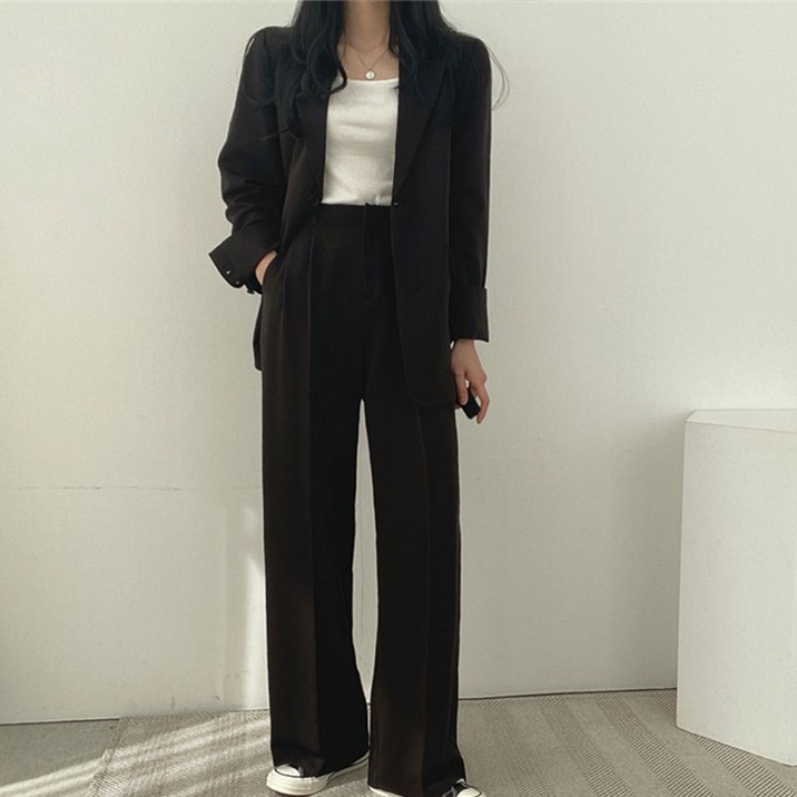 HAM 여성  슈트세트 캐주얼 정장 오피스 투피스 자켓