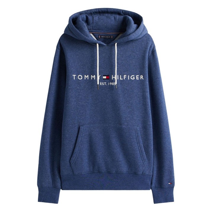 타미힐피거 로고 자수 후디