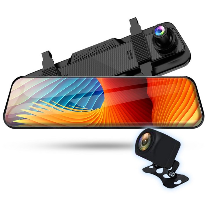 2K 12인치 룸미러 블랙박스 스마트미러 T5 64GB 메모리 포함