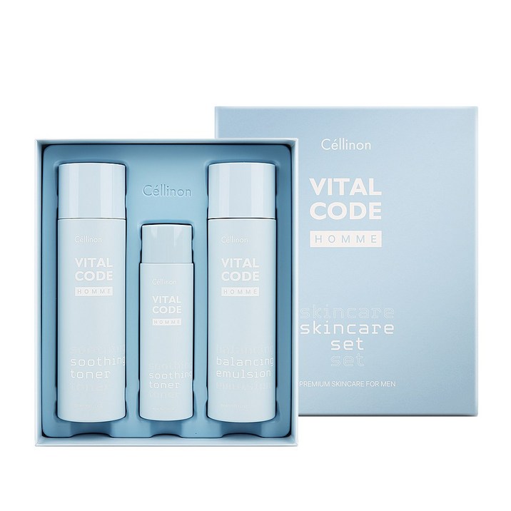 셀트리온 셀린온 바이탈 코드 옴므 스킨케어 2종세트+추가증정품 미백 주름개선 기능성