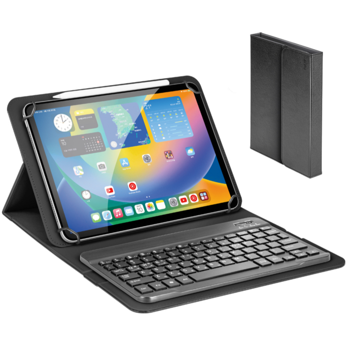 블루투스 키보드거치대케이스 태블릿 아이패드 갤럭시탭S A A6 A7 S6 라이트 최대 11인치 거치가능