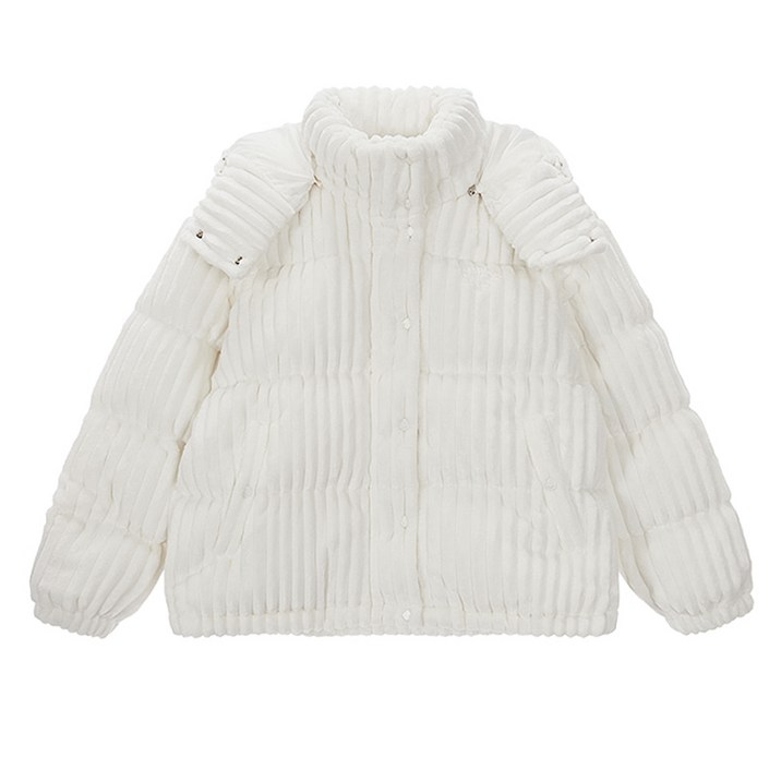 게스 여성 패딩 다운 후드 숏 푸퍼 화이트 YN4W5890 W