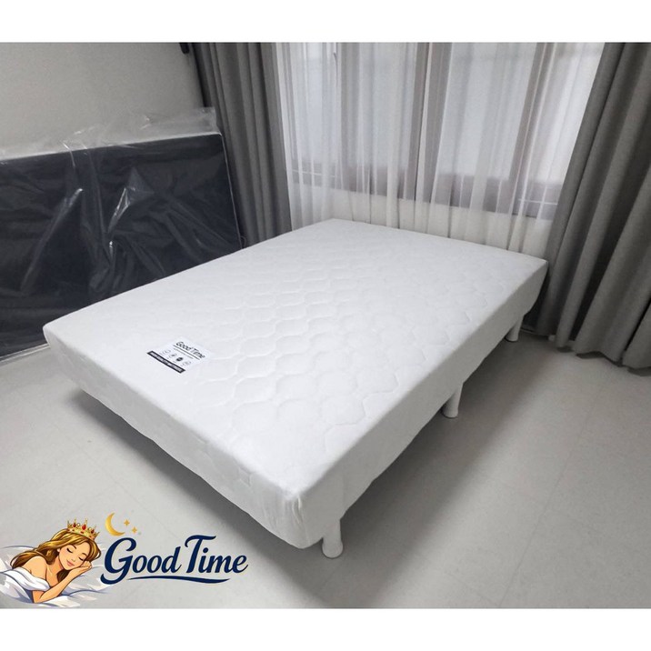 Good time 매트리스 침대 발통선택  탄탄한 프레임리스 올인원 단면 매트리스 침대 S SS D Q  [싱글  슈퍼싱글 더블 퀸]