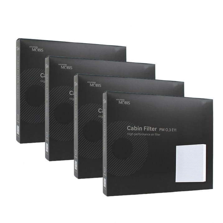 현대모비스 정품 프리미엄 에어컨필터 2년분 4개입 아반떼CN7 전용 2020년~현재까지 11번