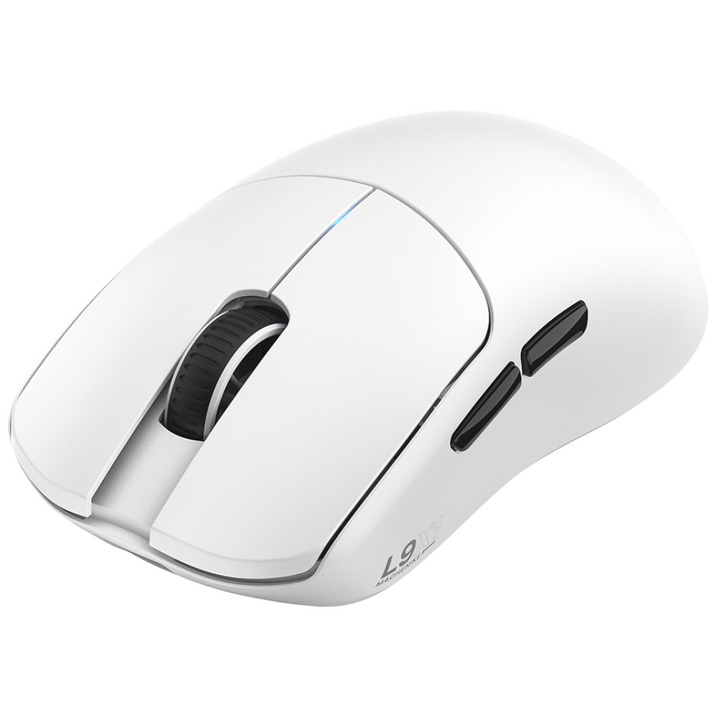 Machenike 메카닉 L9X1 무선 게이밍 마우스, 화이트, PAW3395 센서(DPI 26000)