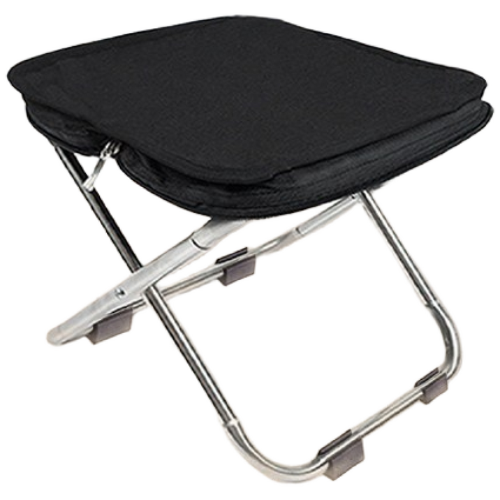 셀렉트디 올스텐 304 3세대 휴대용 3단 접이식 파우치 등산 캠핑 낚시 의자 미니 체어 멀티밴드 고무캡 포함, 1개, 블랙