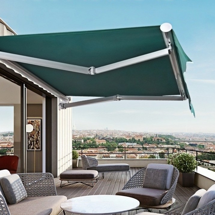 햇빛가리개 옥상 방수 수동 신축 접이식 어닝 캐노피 차량용 수동 고정 자동 DIY 방수 천막 자가설치용 200*150CM