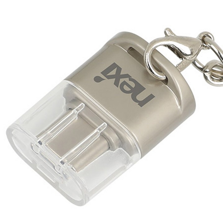 넥시 USB C타입 마이크로 SD 카드리더기, 1개, NX1415NXUC20CR 넥시 USB C타입 마이크로 SD 카드리더기, 1개, NX1415NXUC20CR