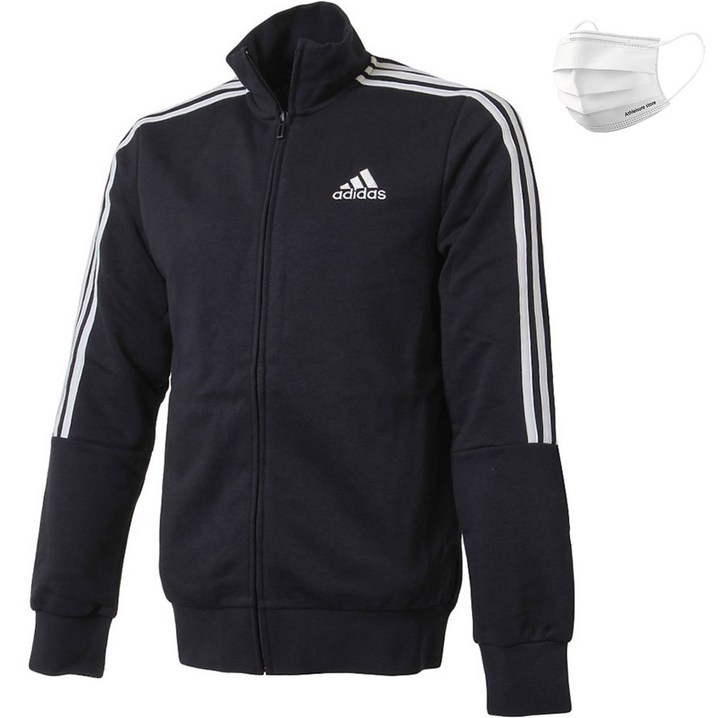 아디다스 트랙탑 져지 츄리닝 집업 자켓 3S FT 네이비 남여공용 운동복  ALS 마스크
