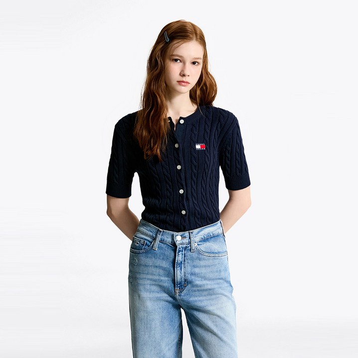 타미힐피거 서머 케이블 가디건 T32F1KCD05TWT2C1G 타미힐피거 서머 케이블 가디건 T32F1KCD05TWT2C1G