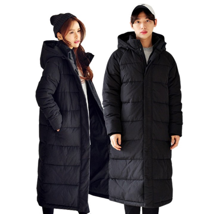 남녀 롱패딩 점퍼 패딩 넉넉한 충전재 충분한 기장 빅사이즈 2XL까지 에스티패딩 바이얼리BYERLY