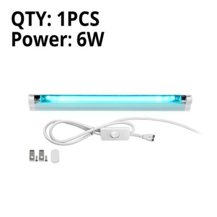 UVC 자외선 석영 램프 튜브, UVC T5 조명 살균기, 살균 살균 긴 전구, 110V, 220V, 6W, 8W UVC 자외선 석영 램프 튜브, UVC T5 조명 살균기, 살균 살균 긴 전구, 110V, 220V, 6W, 8W