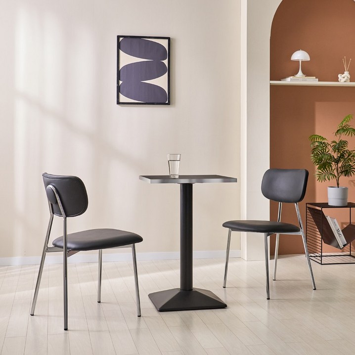 엠버 사각 테이블 식탁 카페테이블 업소용 탁자 매장 원룸식탁 블랙테이블 커피숍 식당테이블