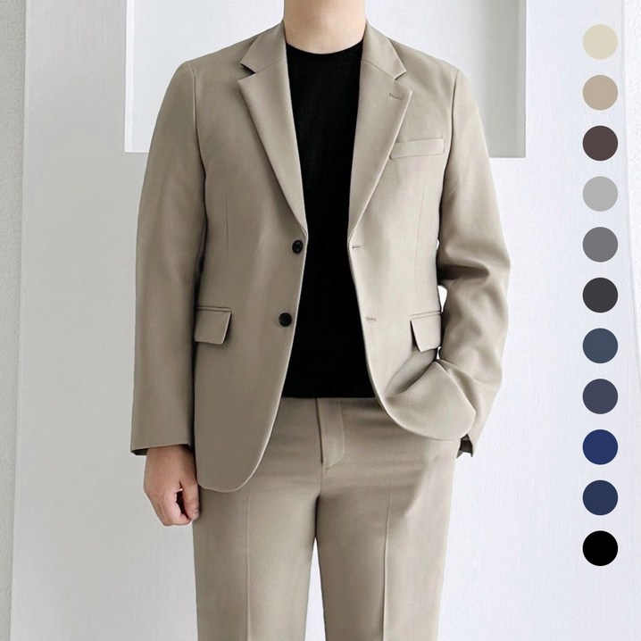 레브클래식 남자 봄 가을 겨울 정장 세트 세미 캐주얼 셋업 수트 하객룩 면접 결혼식 빅사이즈