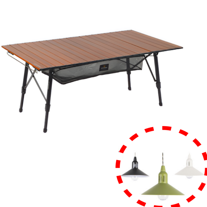 몬테라 마름 폴딩 롤테이블 L  폴다운랜턴