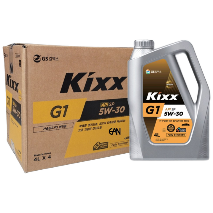 킥스 KIXX G1 SP 5W30 4L 5L 6L 7L 합성 가솔린 LPG 엔진오일, 1개, 4L