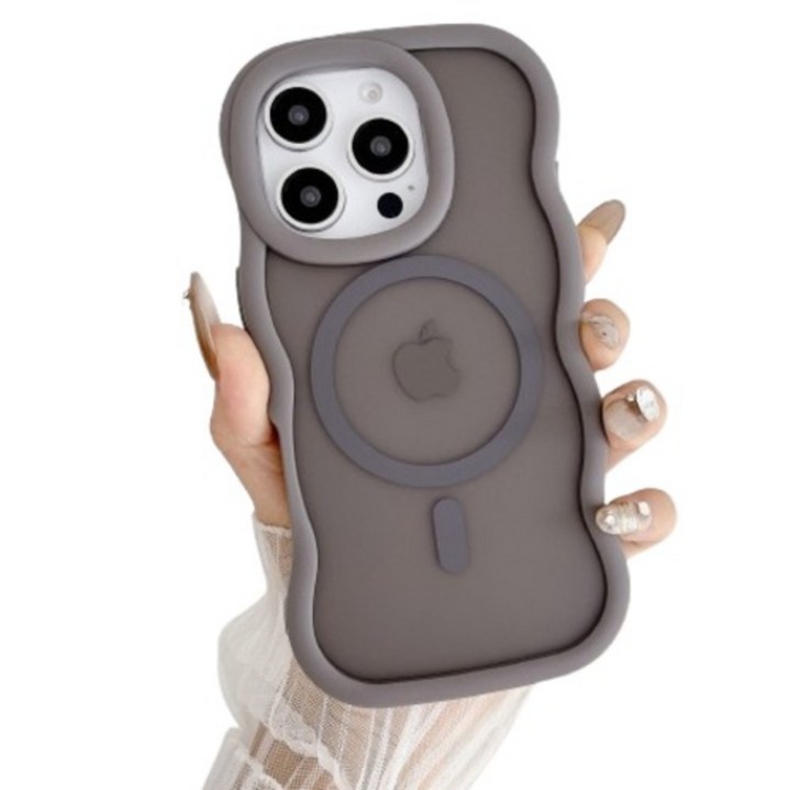 케이스틱 물결 테두리 맥세이프 범퍼 휴대폰 케이스