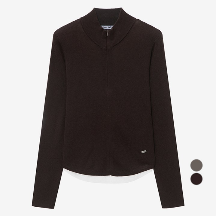 쥬시쥬디 여성용 레이어링 반집업 니트 JZKT029B