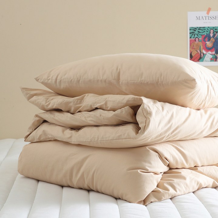 올리비아데코 다우니 2 순면 양면 홑겹 이불커버 O20AEB0, 코튼옐로우