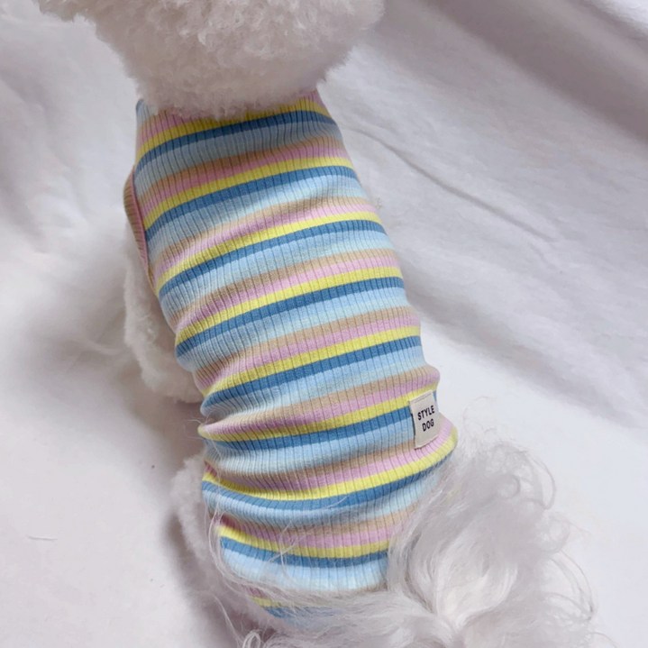 스타일독 레모나 골지 나시 강아지옷