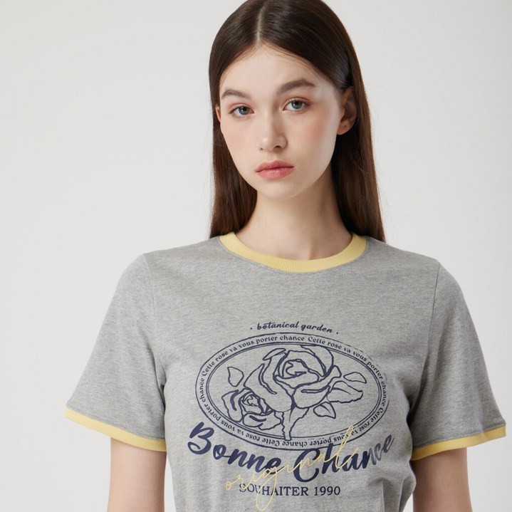 AK플라자 씨씨콜렉트 로즈 프린팅 링거 티C252PSM333