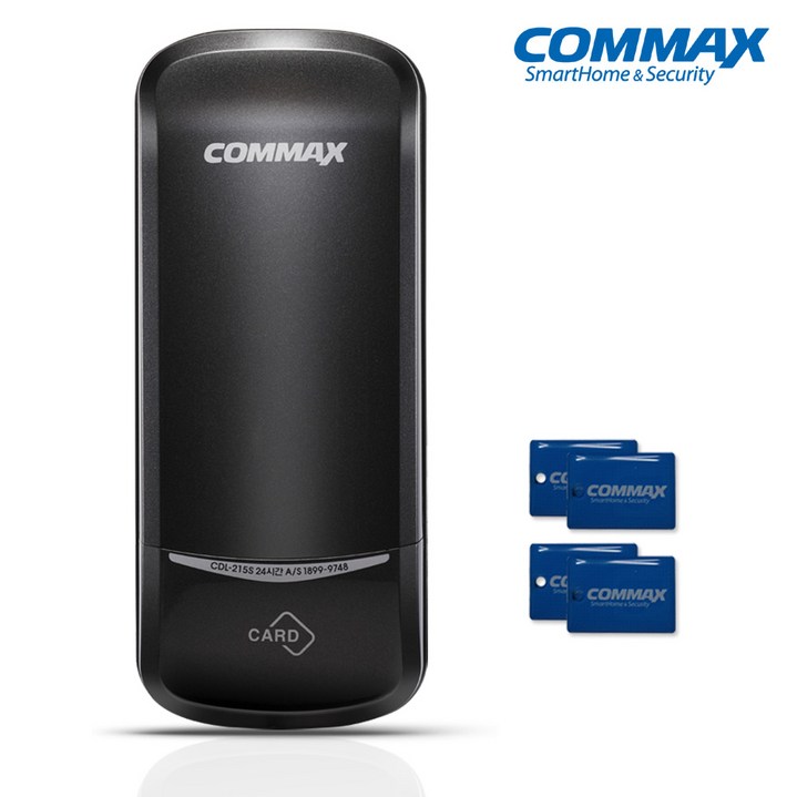 [무료설치] 코맥스 CDL-215S 카드키4개+번호키[비밀번호4개가능] 허수기능 에티켓기능 마스터번호[카드] 음량조절(무음가능) 내/외부강제잠금 강력한내구성 현관문 디지털도어락, CDL-215S, 방문설치