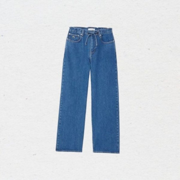 라코스테 LACOSTE 브랜드포커스라코스테 공식 여성 와이드 데님팬츠 HF2448-55N 36L 367956