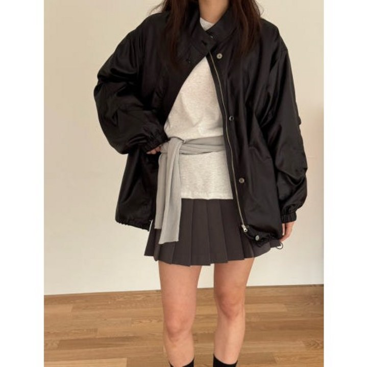 (블랙당일) 에이미그레이스 amygrace 베이실키 점퍼 바람막이 (2color)
