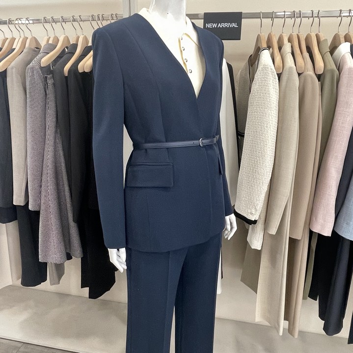 케이엘 KL 마르 다크그린 봄 벨트 노카라자켓 jk25pb41OO