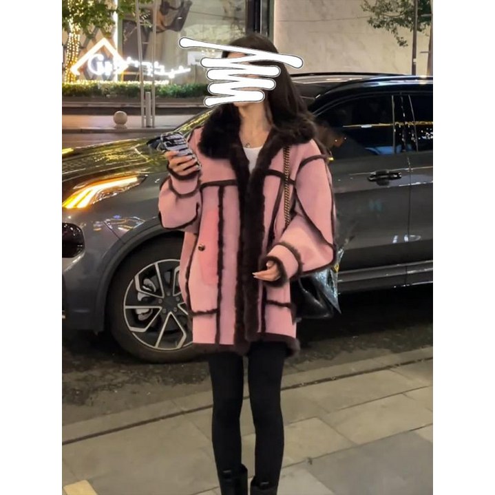여자 체크 발마칸 코트 겨울 테일러드 울 캐시미어 더블 아웃터