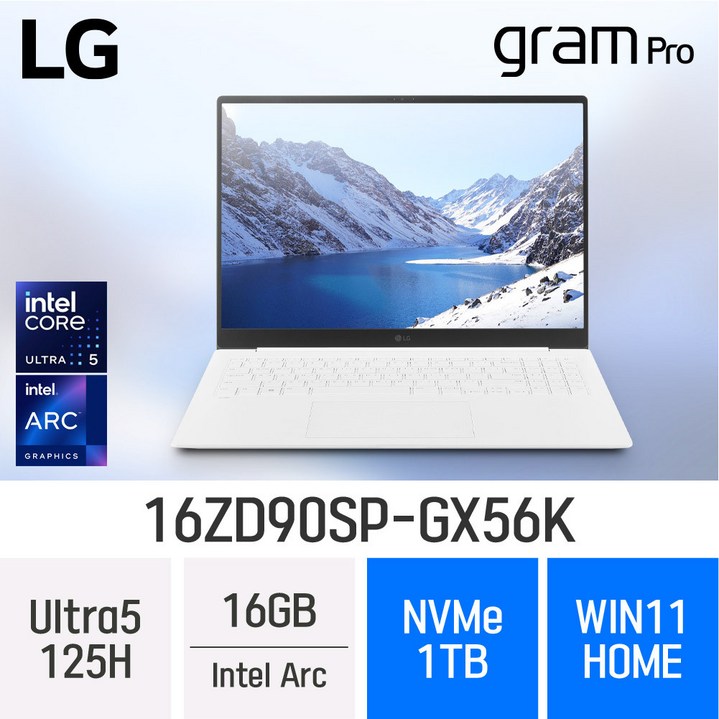 [당일출고/10만원 추가할인] LG전자 2024 그램 프로16 16ZD90SP-GX56K - 최신형 사무용 인강용 노트북, 16ZD90SP-GX56K, WIN11 Home, 16GB, 1TB, 화이트