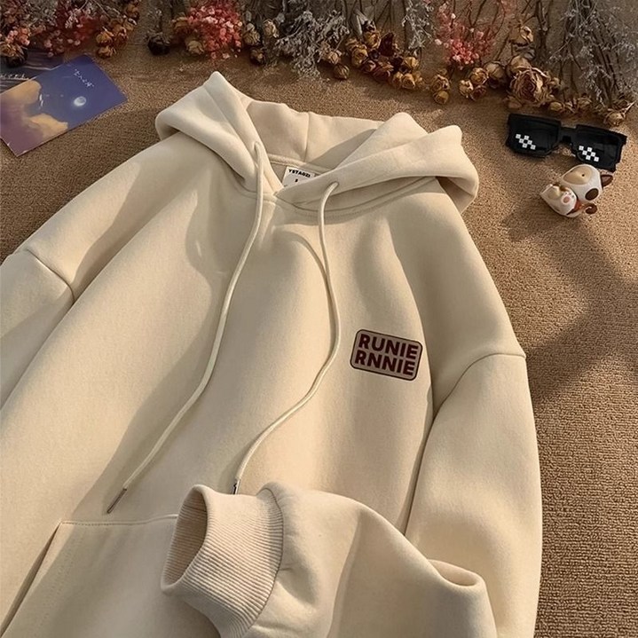 미국식 오버사이즈 헤비웨이트 루즈핏 레터 후드티 남성 가을 겨울 신상 기모 청소년 후드티