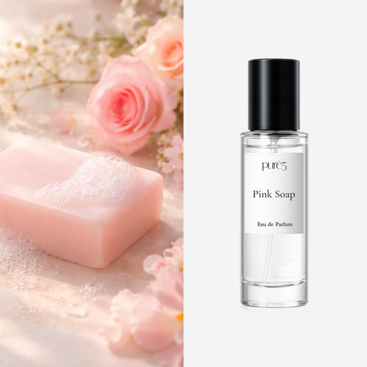 pure5 포근한 화이트 머스크 코튼 비누향 향수 PINK SOAP