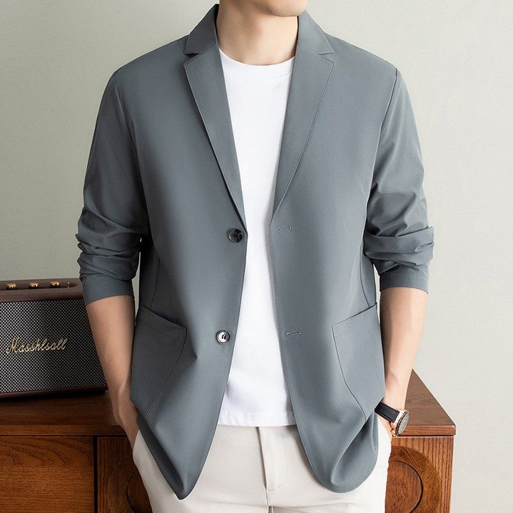 남성 봄 여름 아이스 냉감 정장 자켓 정장 아우트