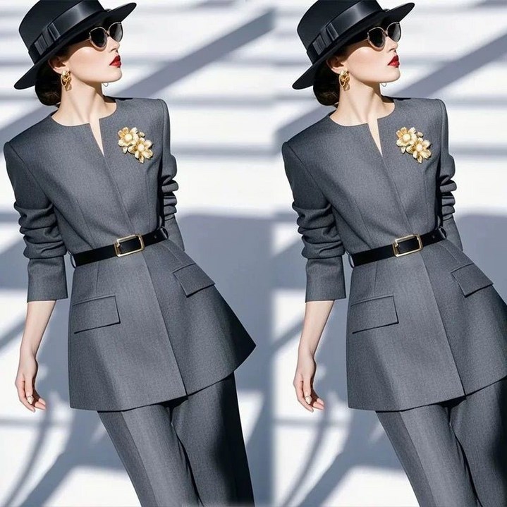해피유통 여성 정장세트 세트 프리미엄 상의 바지  투피스  jhy