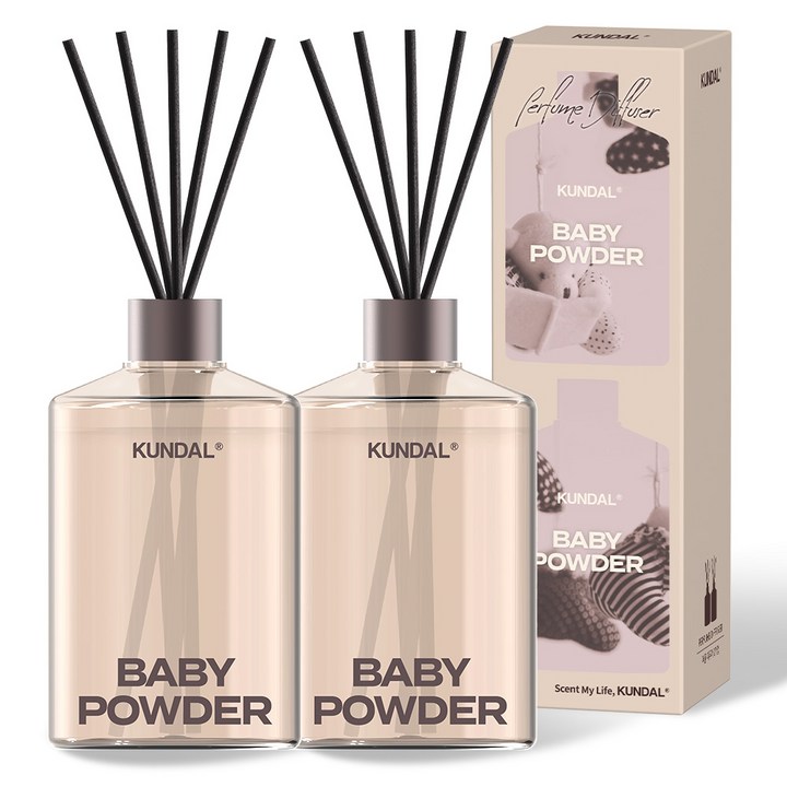 쿤달 퍼퓸 디퓨저 선물세트, 베이비파우더, 500ml, 2개