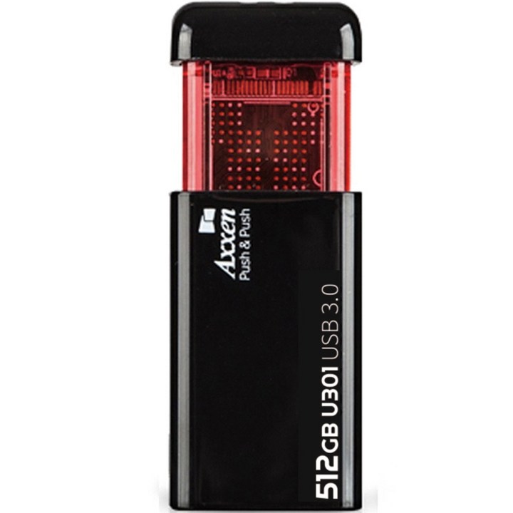 액센 클릭형 초고속 USB 메모리 U301 Push USB3.0, 512GB 20230626