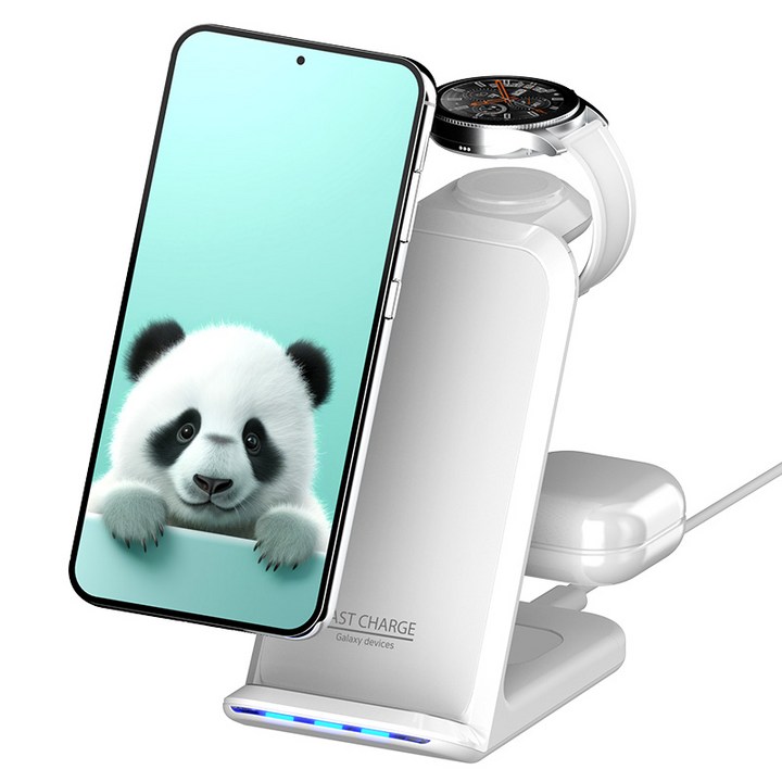 제이원 3in1 휴대폰 블루투스 이어폰 갤럭시워치 멀티 고속 무선 충전 스탠드 23W