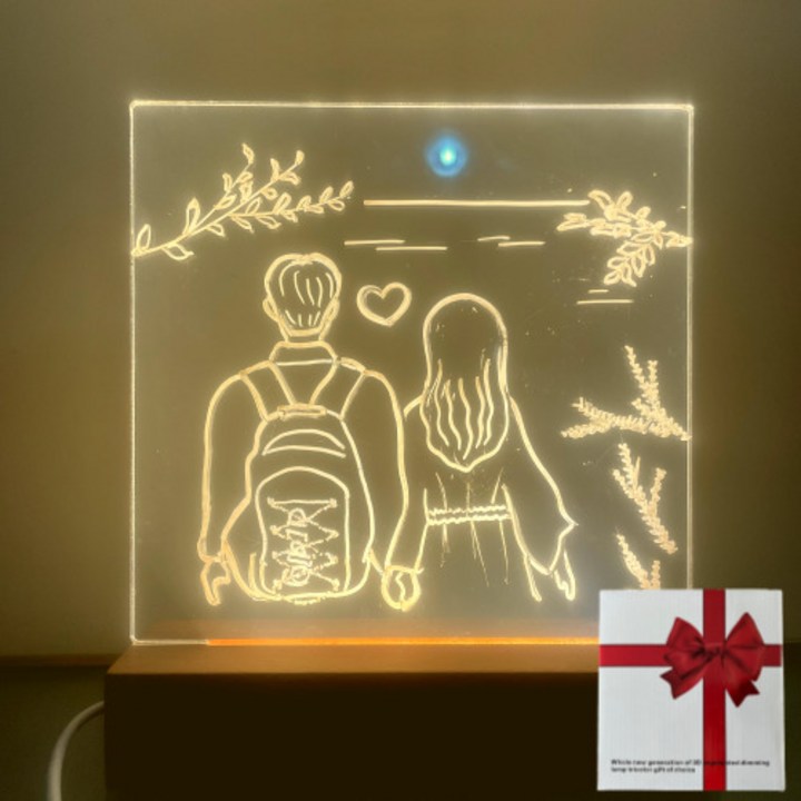 LED 아크릴 그리는 무드등, 스퀘어 LED 아크릴 그리는 무드등, 스퀘어